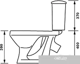 Унитаз Оскольская керамика Суперкомпакт (серый)