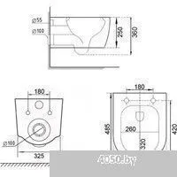 Roxen Royal Matt в комплекте с инсталляцией StounFix Dual Fresh 6 в 1 868649 (кнопка: брашированное