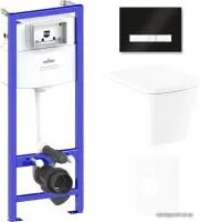 Унитаз Lavinia Boho Relfix Aveo Rimless 6 в 1 75110245 (черный/белый стекло)