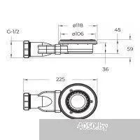 BelBagno TRAY-MR-UNO-R-80-550-35-W 80x80