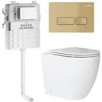 Roxen Antares в комплекте с инсталляцией Attach 5 в 1 967102 (кнопка: брашированное золото)