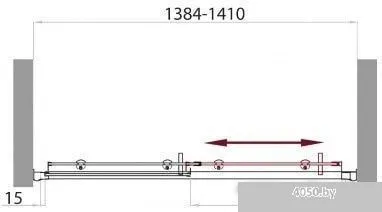 BelBagno UNO-195-BF-1-140-C-Cr (прозрачное стекло)