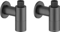 Вентиль Wellsee Drainage System 182147001, угловой (2 шт, матовый черный)