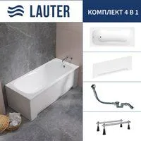 Lauter Sophia 150 21205150 (с ножками, лицевым экраном белого цвета и сифоном 21Y32000 хром)