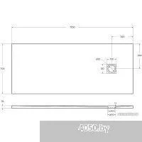 BelBagno TRAY-MR-UNO-AH-170/70-35-W-CR 170x70