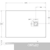 BelBagno TRAY-MR-UNO-AH-120/80-35-NERO 120x80