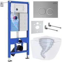 Roxen Antares Tornado в комплекте с инсталляцией StounFix Dual Fresh 6 в 1 968345 (кнопка: хром мато