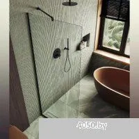 MaybahGlass 195x79 MGD-695-6у (прозрачное стекло/черный)