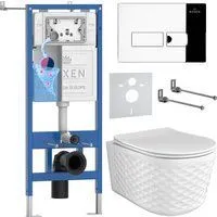 Roxen Vine Tornado в комплекте с инсталляцией StounFix Dual Fresh 6 в 1 979002 (кнопка: хром глянцев