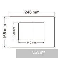 Abber Rechteck AC1201MB-AC0105-AC0120RG (с кнопкой смыва)