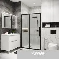 Grossman Cosmo 100x195 100.K33.02.100.21.02 (черный матовый/шиншилла стекло)