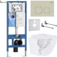 Roxen Antares Tornado Long в комплекте с инсталляцией StounFix Dual Fresh 6 в 1 868436 (кнопка: паст