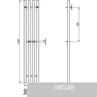 Granula Квадро Вертикаль 21х120 (терморегулятор с таймером, белый)