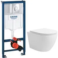 Lauter Vortex 2110830 + GROHE Rapid SL 38721001 с кнопкой (овальная, хром)