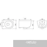 Berges Wasserhaus Ventas Rimless + Visam Slim 525 EX-043237 (с сиденьем)