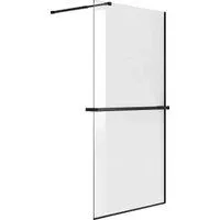 Niagara NG-670-10ВLACK 100x195 (черный матовый/прозрачное стекло)