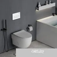 Roxen Porto в комплекте с инсталляцией StounFix Dual Fresh 6 в 1 576390 (кнопка: белый глянец)