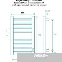 Маргроид Ferrum Вид 81/10 СНШ профильный (перекладины 30x10, 4+4) 80/50 Графит, скрытого монтажа, та