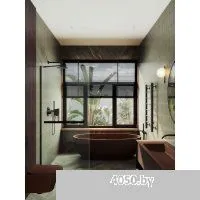 MaybahGlass 195x79 MGD-726-6у (прозрачное стекло/черный)