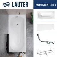Lauter Haven 150 /21202005 (с каркасом, лицевым экраном белого цвета и сифоном 21Y32000 хром)