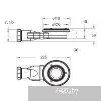 BelBagno TRAY-MR-UNO-AH-120/80-35-NERO 120x80