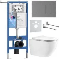 Roxen Antares Tornado Long в комплекте с инсталляцией StounFix Dual Fresh 6 в 1 868461 (кнопка: оруж