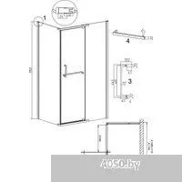Grossman Pragma 110x80x195 120.K33.03.1180.21.00 (черный матовый/стекло прозрачное)