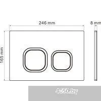 Roxen Cube в комплекте с инсталляцией StounFix Dual Fresh 6 в 1 966383 (кнопка: серый бетон)