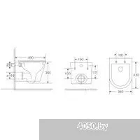 Berges Wasserhaus Vita Rimless 043385 (с сиденьем)
