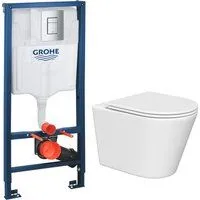 Lauter Longer 2110822 + GROHE Rapid SL 38772001 с кнопкой (прямоугольная, хром)