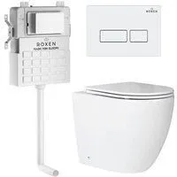 Roxen Antares в комплекте с инсталляцией Attach 5 в 1 967013 (кнопка: белый глянцевый)