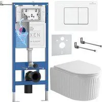 Roxen Royal Matt в комплекте с инсталляцией StounFix Dual Fresh 6 в 1 868649 (кнопка: брашированное