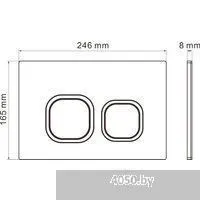 Roxen Antares в комплекте с инсталляцией Attach 5 в 1 966934 (кнопка: черный матовый, с хромированно