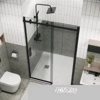 Grossman Classic Classic 100.K33.04.160.21.00 160х195 (черный матовый/стекло прозрачное)