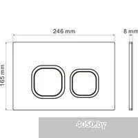 Roxen Boro в комплекте с инсталляцией StounFix Dual Fresh 6 в 1 966418 (кнопка: серый бетон)