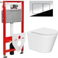 Lauter Longer 2110822 + TECE Kit 9400412 с кнопкой (хром)