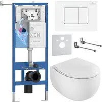 Roxen EGG в комплекте с инсталляцией StounFix Dual Fresh 6 в 1 868635 (кнопка: брашированное золото