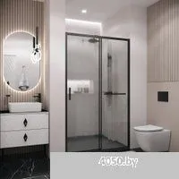 Grossman Style 130x195 100.K33.05.130.21.02 (черный матовый/стекло шиншилла)