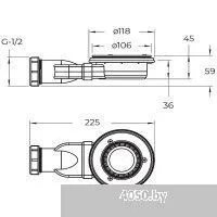 BelBagno TRAY-MR-UNO-AH-120/80-35-NERO-CR 120x80