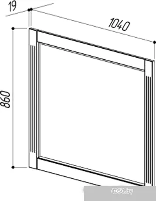 Belux Зеркало Рояль В106 (белый)
