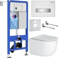 Roxen Vortex Tornado в комплекте с инсталляцией StounFix Dual Fresh 6 в 1 964605 (кнопка: белое стек