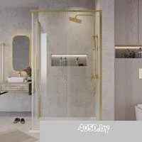 Grossman Galaxy 90x80x195 300.K33.01.9080.32.00 (золото сатин/прозрачное стекло)