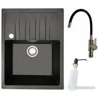 БелЭворс Vega L + смеситель W74004-2 + дозатор L405F (черный)