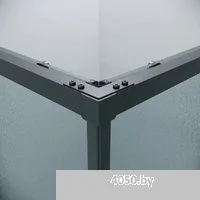 Grossman Galaxy 100x100x195 300.K33.01.1010.21.02 (черный матовый/шиншилла стекло)