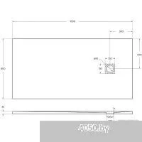 BelBagno TRAY-MR-UNO-AH-160/80-35-W-CR 160x80