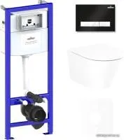 Унитаз Lavinia Boho Relfix Biore Rimless 6 в 1 75110174 (черный/белый пластик)