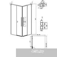 Grossman Galaxy 110x80x195 300.K33.01.1180.21.00 (черный матовый/прозрачное стекло)
