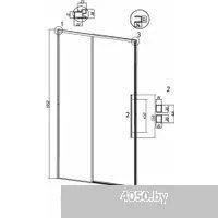 Grossman Galaxy 100.K33.01.110.21.02 110x195 (черный матовый/стекло шиншилла)