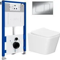 Lauter Square 214903 с кнопкой 219701J (прямоугольная, хром)