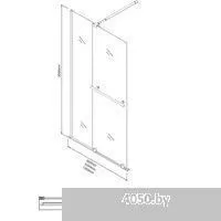 Niagara Nova NG-671-12BLACK 120x200 (черный матовый/прозрачное стекло)